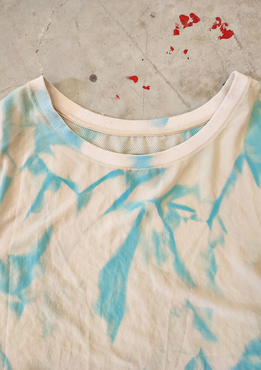 HANDPAINTED - T-SHIRT FEMALE creme mesh painted