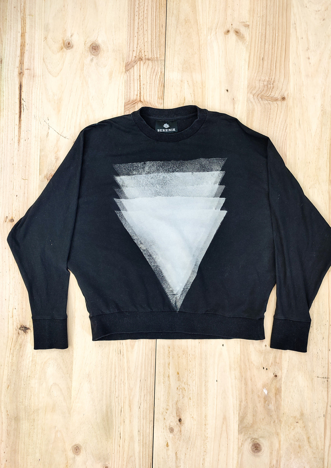 HANDPAINTED - SWEATER OVERSIZED - COTTON JERSEY black painted