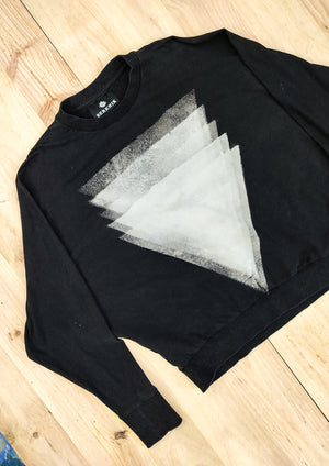 HANDPAINTED - SWEATER OVERSIZED - COTTON JERSEY black painted