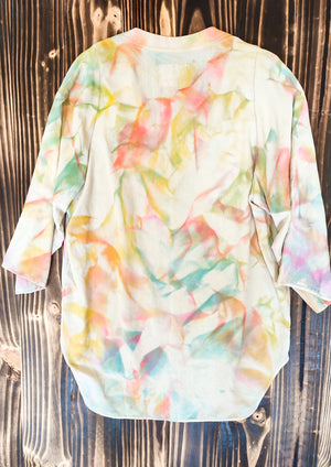 HANDPAINTED - SHIRT/DRESS - creme painted