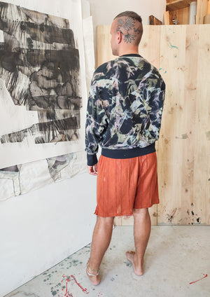 HANDPAINTED - SWEATER OVERSIZED - COTTON JERSEY black painted