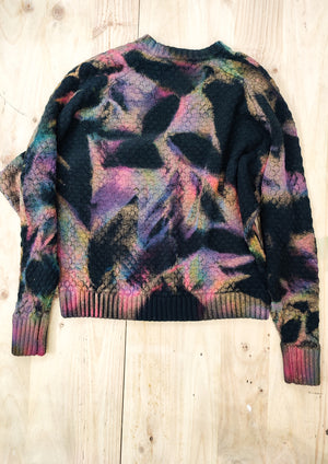 HANDPAINTED - SWEATER OVERSIZE - KNIT PEARL black painted