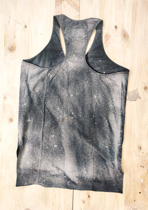 HANDPAINTED - TANK TOP/DRESS - COTTON JERSEY black painted