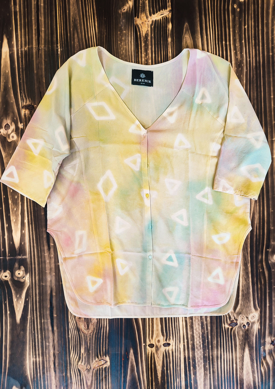 HANDPAINTED - KIMONO SHIRT - creme painted