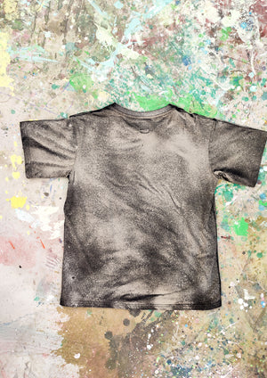 HANDPAINTED - T-SHIRT S - COTTON JERSEY black painted