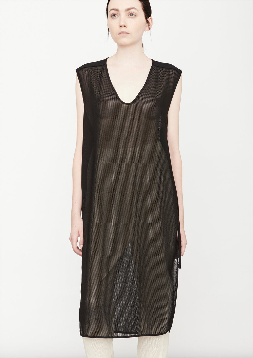 DRESS SLEEVELESS BLACK MESH - BERENIK