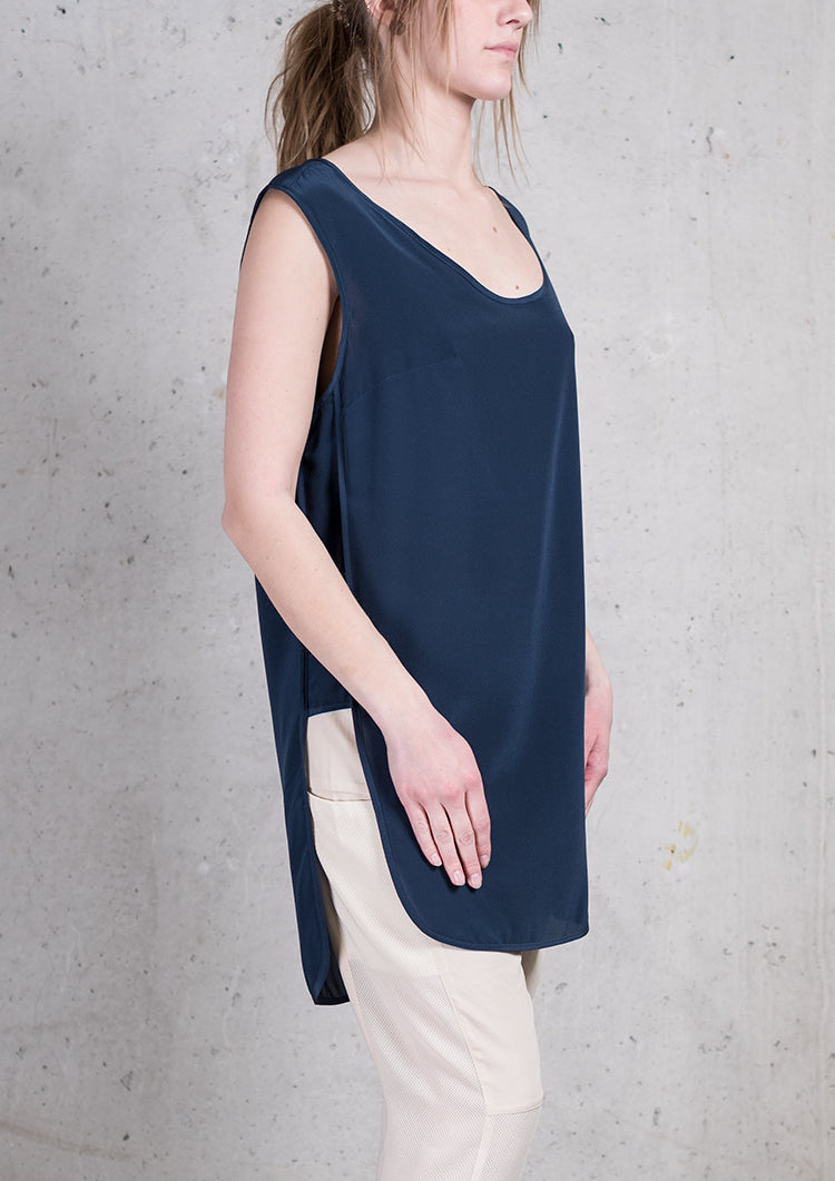 SHIRT SLEEVELESS DARK BLUE - BERENIK